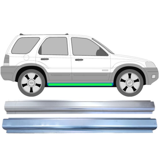 Réparation bas de caisse + réparation bas de caisse intérieur pour Ford Maverick 2001-2008 / Gauche = Droite (symétrique) / Ensemble 14855 Réparation bas de caisse + réparation bas de caisse intérieur pour Ford Maverick 2001-2008 / Gauche = Droite (symétrique) / Ensemble 14855