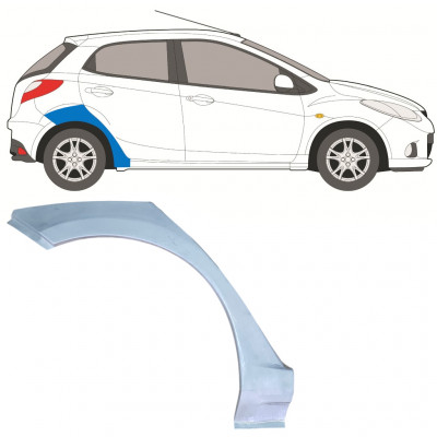 Panneau de réparation arc d'aile arrière pour Mazda 2 2007-2014 / Droite 12639