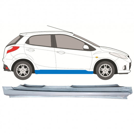 Réparation bas de caisse pour Mazda 2 2007-2014 / Droite 12438