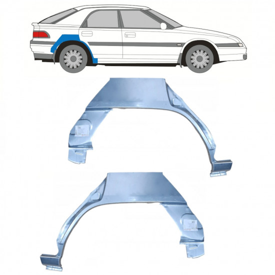 Panneau de réparation arc d'aile arrière pour Mazda 323F BG 1989-1994 / Gauche+Droit / Ensemble 9855