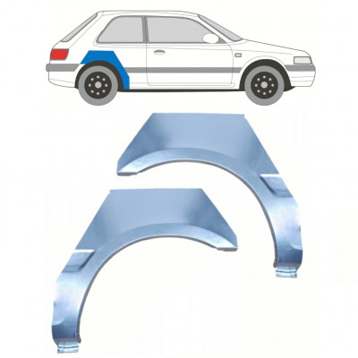 Panneau de réparation arc d'aile arrière pour Mazda 323 BG 1989-1994 / Gauche+Droit / Ensemble 9853