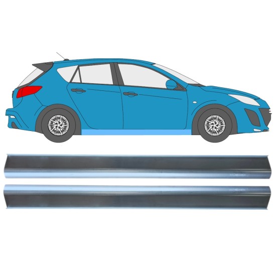 Réparation bas de caisse pour Mazda 3 2009-2013 / Gauche+Droit / Ensemble 15013