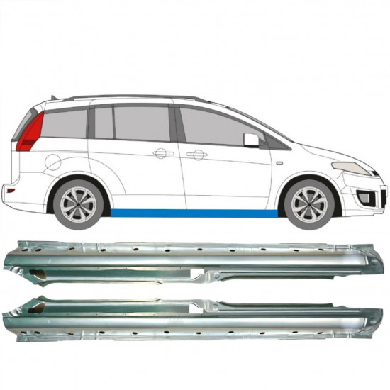 Panneau de réparation du seuil pour Mazda 5 2005-2010 / Gauche+Droit / Ensemble 9296