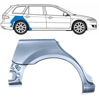 Panneau de réparation arc d'aile arrière pour Mazda 6 GG GY 2002-2007 / Droite / COMBI 6133
