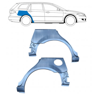 Panneau de réparation arc d'aile arrière pour Mazda 6 2002-2008 / Gauche+Droit / COMBI / Ensemble 9164