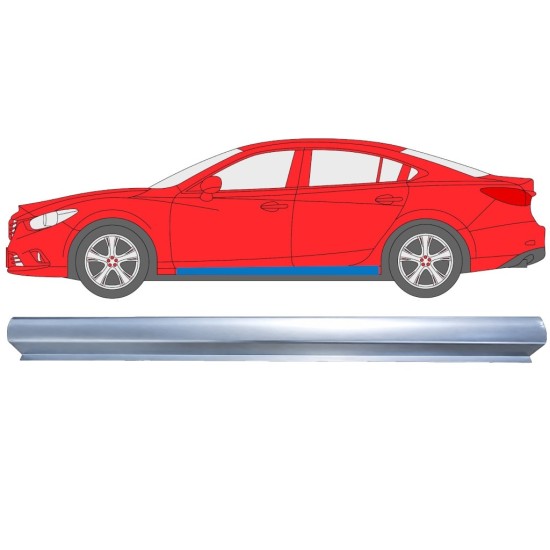 Réparation bas de caisse inférieure pour Mazda 6 2012-2024 / Gauche 16978