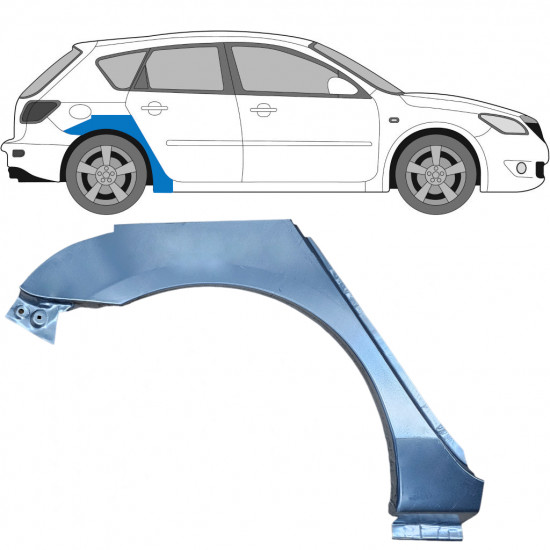 Panneau de réparation arc d'aile arrière