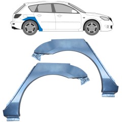 Panneau de réparation arc d'aile arrière pour Mazda 3 2003-2009 / Gauche+Droit / Ensemble 10528