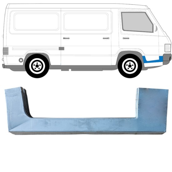 Réparation bas de caisse de porte avant pour Mercedes MB 100 1988-1996 / Droite 16857