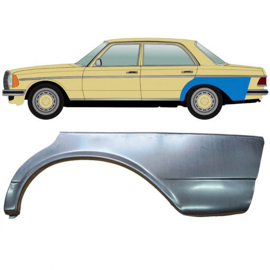 Panneau de réparation arc d'aile arrière pour Mercedes W123 1975-1985 / Gauche 6767