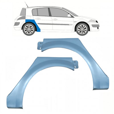 Panneau de réparation arc d'aile arrière pour Renault Megane 2002-2008 / Gauche+Droit / Ensemble 10205