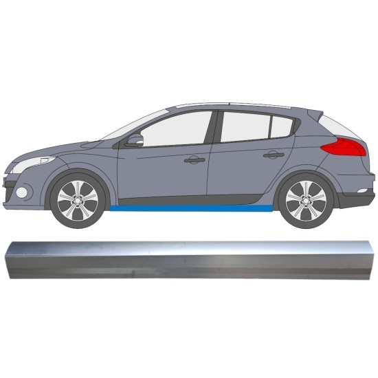 Réparation bas de caisse pour Renault Megane III 2008-2016 / Gauche 16044