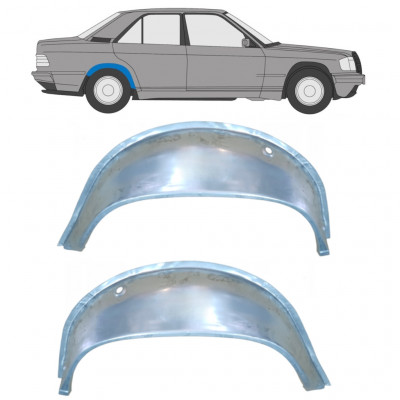 Passage de roue intérieur arrière pour Mercedes 190 1982-1993 / Gauche+Droit / Ensemble 9837