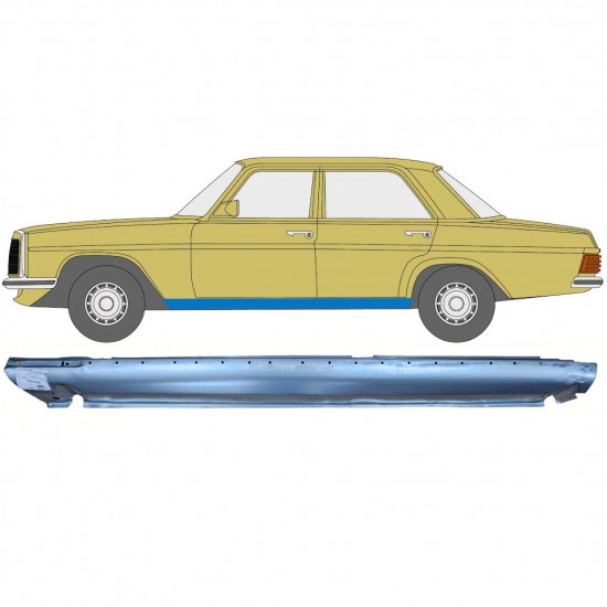 Réparation bas de caisse pour Mercedes W114 W115 1968-1977 / Gauche 6808