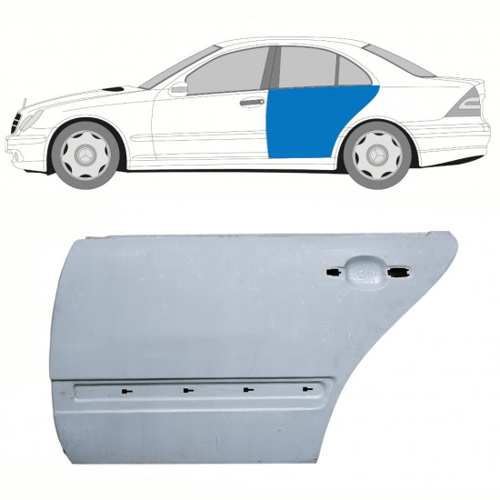 Panneau de réparation de porte arrière pour Mercedes C-class 2000-2007 / Gauche 8754