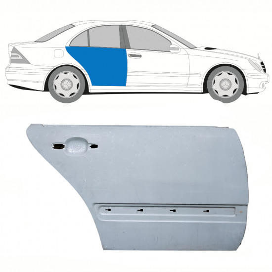 Panneau de réparation de porte arrière pour Mercedes C-class 2000-2007 / Droite 8753