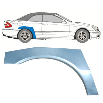 Panneau de réparation arc d'aile arrière pour Mercedes CLK A209 2003-2009 / Droite / CABRIO /  7686