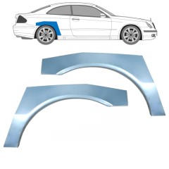 Panneau de réparation arc d'aile arrière pour Mercedes CLK W209 2002-2010 / Gauche+Droit / Ensemble 9175