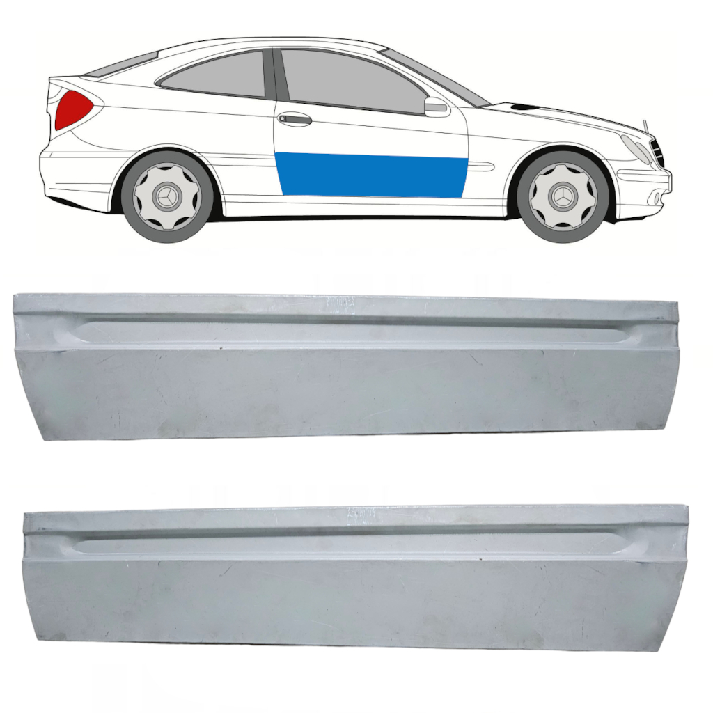 Panneau De Porte Arrière Gauche Pour Mercedes Classe C 203 Phase 1 - Occasion - Réf. 20373025625C53
