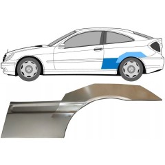Panneau de réparation arc d'aile arrière pour Mercedes CL-Class 203 2000-2008 / Gauche / Ensemble 10008