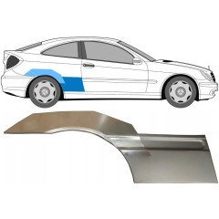 Panneau de réparation arc d'aile arrière pour Mercedes CL-Class 203 2000-2008 / Droite / Ensemble 10007