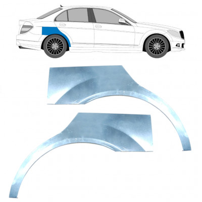 Panneau de réparation arc d'aile arrière pour Mercedes C-class 2007-2014 / Gauche+Droit / Ensemble 10410
