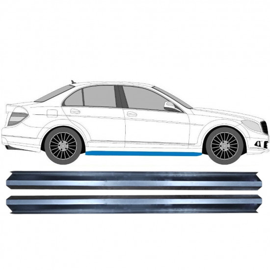 Réparation bas de caisse pour Mercedes C-class 2007-2014 / Gauche = Droite (symétrique) / Ensemble 10394