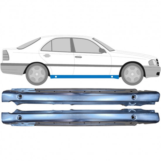 Panneau de réparation du seuil pour Mercedes C-class 1993-2001 / Gauche+Droit / Ensemble 9301