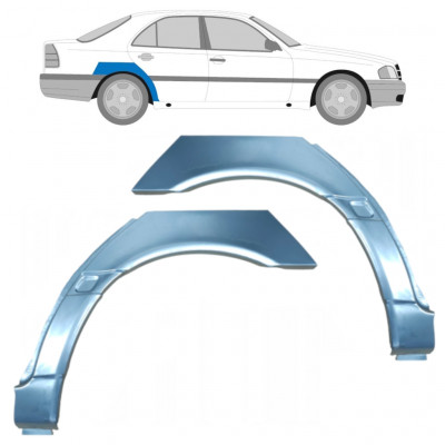 Panneau de réparation arc d'aile arrière pour Mercedes C-class 1993-2001 / Gauche+Droit / Ensemble 10414