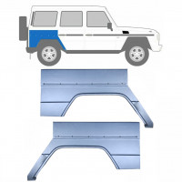 Panneau de réparation arc d'aile arrière pour Mercedes G-Class 1979- / Gauche+Droit / Ensemble 9535