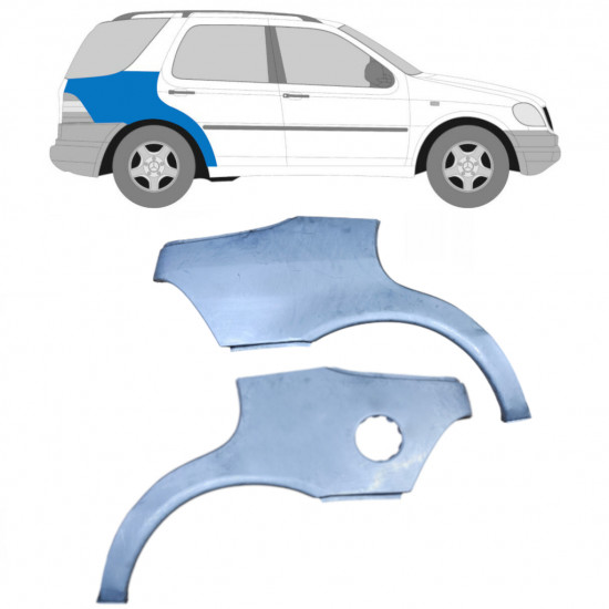 Panneau de réparation arc d'aile arrière pour Mercedes M-class 1998-2005 / Gauche+Droit / Ensemble 9217