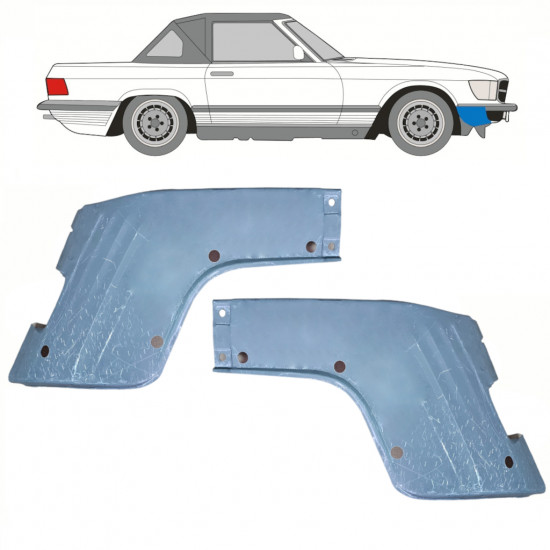 Panneau de réparation de l’aile avant pour Mercedes Sl-class 1971-1989 / Gauche+Droit / Ensemble 10296