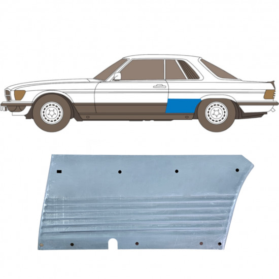 Panneau de réparation arc d'aile arrière pour Mercedes Sl-class 1971-1989 / Gauche 6271