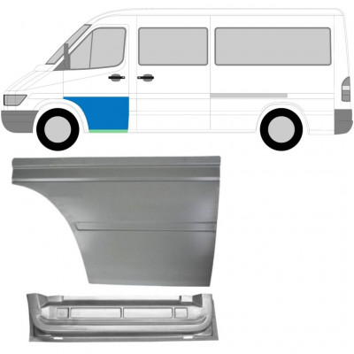 MERCEDES SPRINTER 1995-2006 AVANT PORTE PANNEAU DE RÉPARATION / INNER + EXTERIEUR / GAUCHE