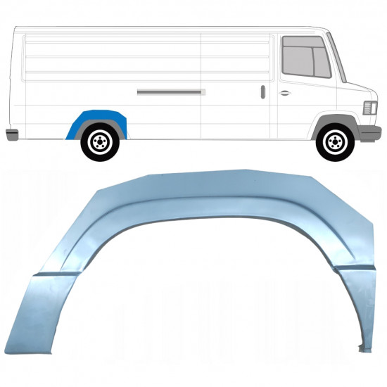 Panneau de réparation arc d'aile arrière pour Mercedes T2 1986-1996 / Droite 8020