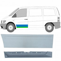 Panneau de réparation de porte avant intérieur + extérieur pour Mercedes Vito 1996-2003 / Gauche / Ensemble 9790