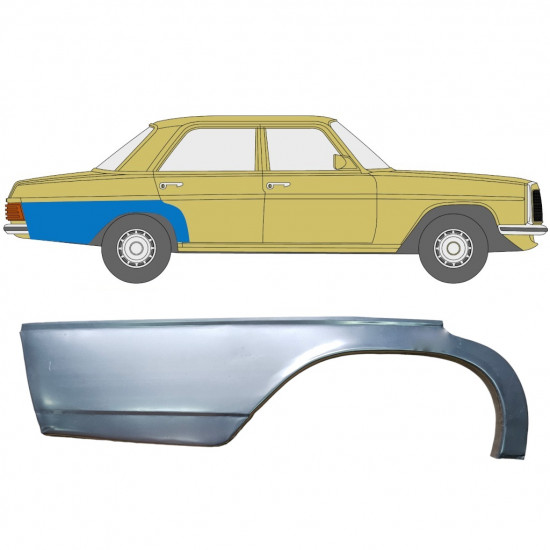 Panneau de réparation arc d'aile arrière pour Mercedes W114 W115 1968-1977 / Droite 6809