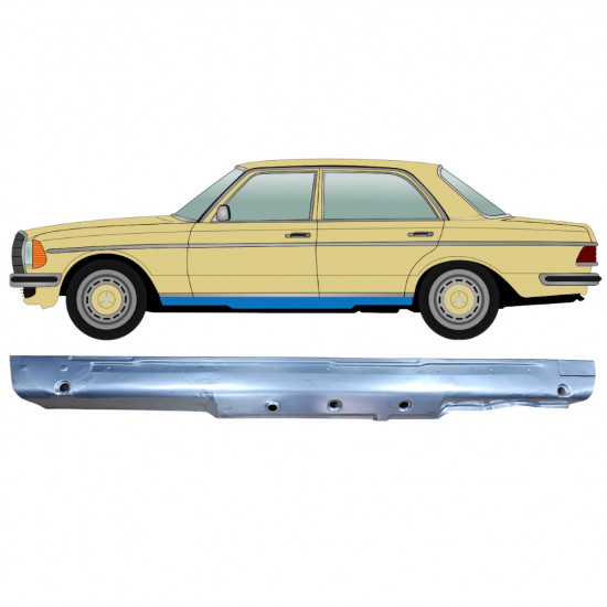 Panneau de réparation du seuil pour Mercedes W123 1975-1985 / Gauche 6765