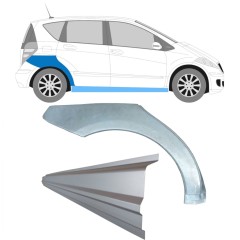 Réparation bas de caisse + passage de roue arrière pour Mercedes A-Class W169 2004-2012 / Droite / Ensemble 11314