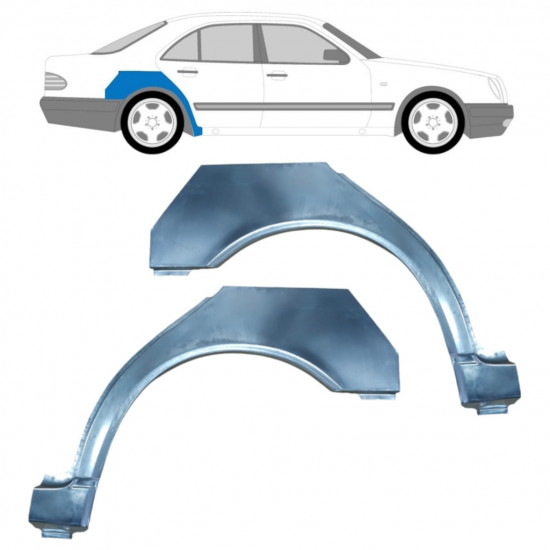 Panneau de réparation arc d'aile arrière pour Mercedes E-class 1995-2003 / Gauche+Droit / Ensemble 9456