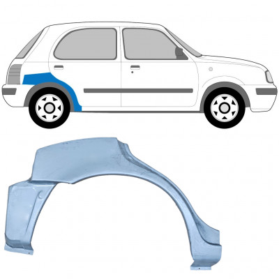 Panneau de réparation arc d'aile arrière pour Nissan Micra 1992- / Droite 7198