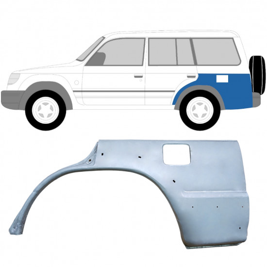 Panneau de réparation arc d'aile arrière pour Mitsubishi Pajero 1991-1999 / Gauche 5476