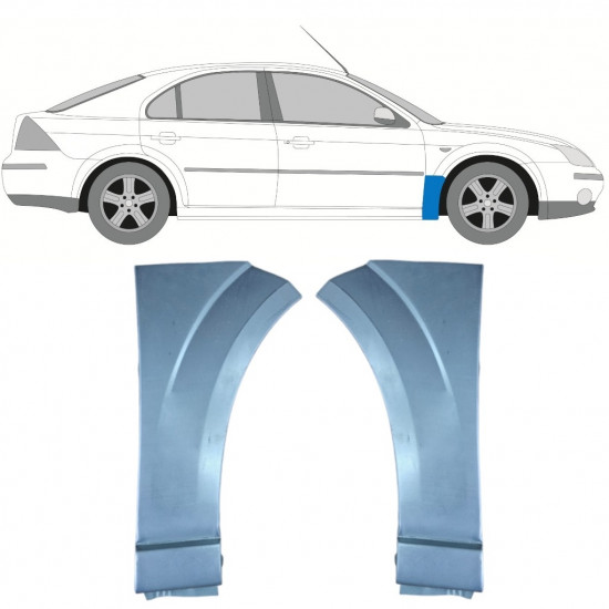 Panneau de réparation de l’aile avant pour Ford Mondeo 2000-2007 / Gauche+Droit / Ensemble 10049