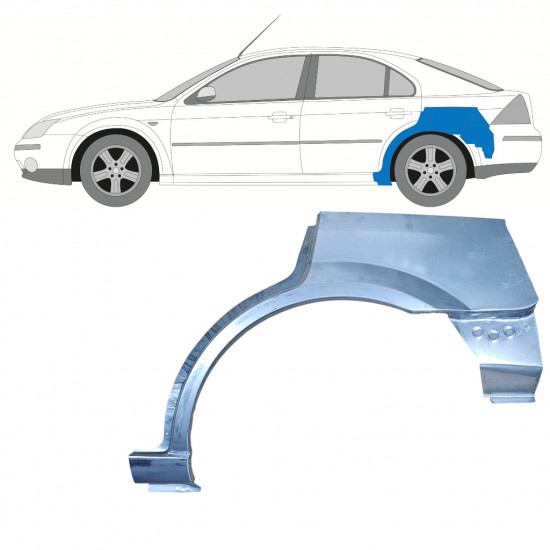 Panneau de réparation arc d'aile arrière pour Ford Mondeo 2000-2007 / Gauche 11035