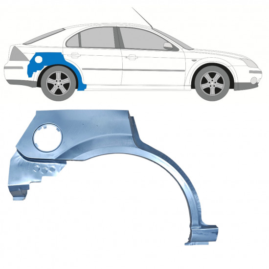 Panneau de réparation arc d'aile arrière pour Ford Mondeo 2000-2007 / Droite 11034