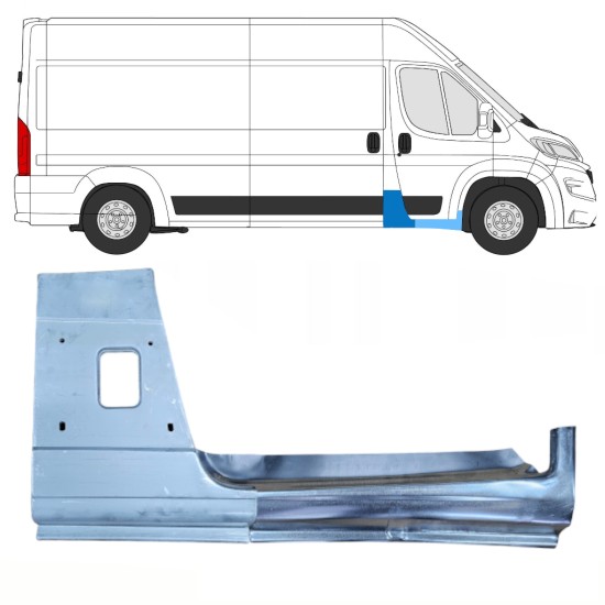 Panneau de réparation du montant + réparation bas de caisse pour Opel Movano 2021-2026 / Droite 16471