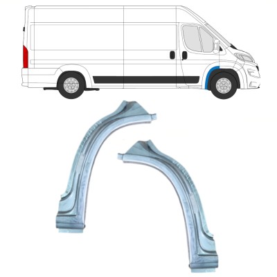 Panneau de réparation de arc d'aile avant pour Opel Movano 2021-2026 / Gauche+Droit 16400