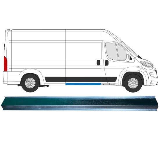 Réparation bas de caisse central - intérieur pour Opel Movano 2021-2026 / Gauche = Droite (symétrique) 16473