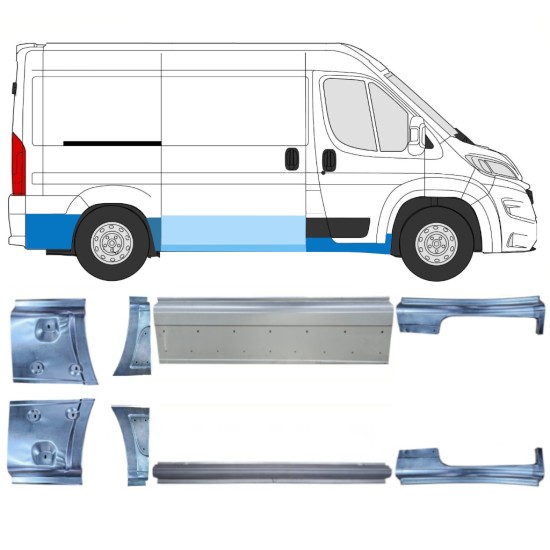 Ensemble de panneaux de réparation pour Opel Movano 2021-2026 / Gauche+Droit 16534