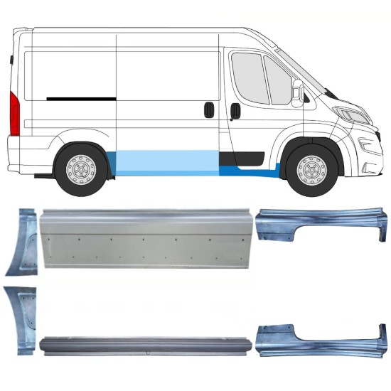 Ensemble de panneaux de réparation pour Opel Movano 2021-2026 / Gauche+Droit 16536